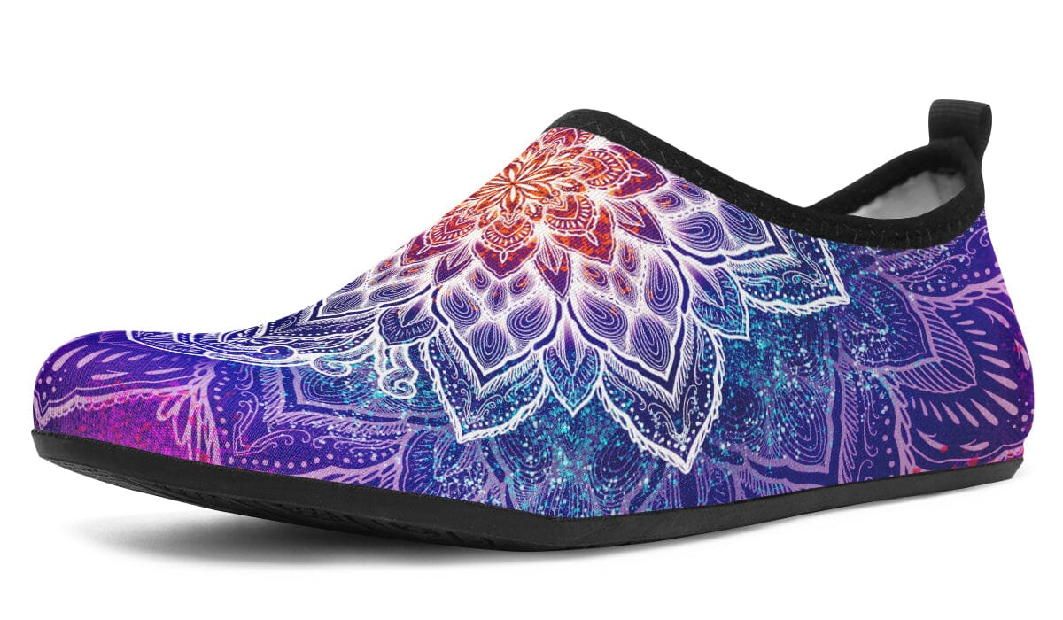 Spark Of Joy Mandala Barefoot Shoes Aquabarefootshoes YWF Women's Aqua Barefoot Shoes Black Sole US 3-4 / EU34-35