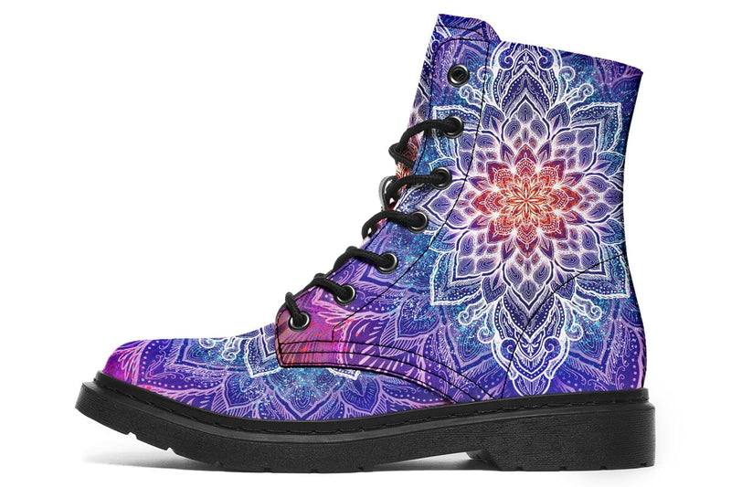 Spark Of Joy Mandala Combat Boots Boots YWF 