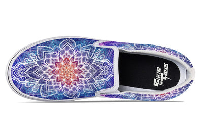 Spark of Joy Mandala Slip on Shoes Slipons YWF