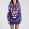 Spirit Cheetah Womens Hoodie Dress Electro Threads
