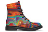 Swirling Vision Combat Boots Boots Electro Threads