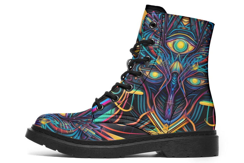 Third Eye Combat Boots Boots Electro Threads 