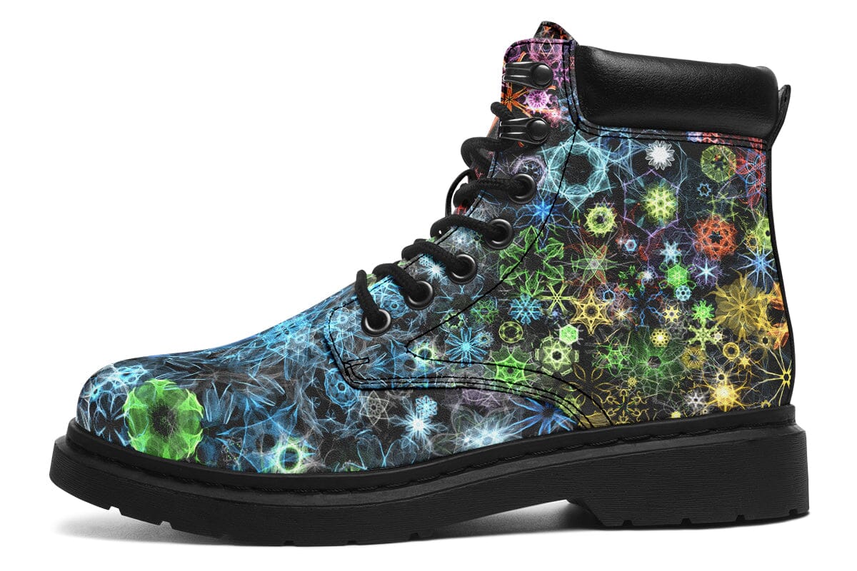 Trippy Constellation Classic Vibe Boots Classicboots YWF Women's Classic Vibe Boots Black Sole US 4.5 / EU35