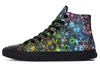 Trippy Constellation High Top Shoes Hightops YWF Women's Hightops Black Sole US 5 / EU35.5