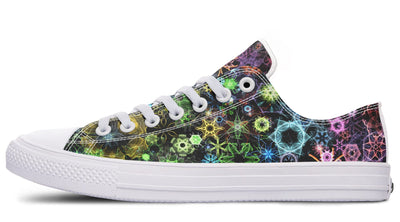 Trippy Constellation Low Top Shoes Lowtops Electro Threads Women's Lowtops White Sole US 5 / EU35.5