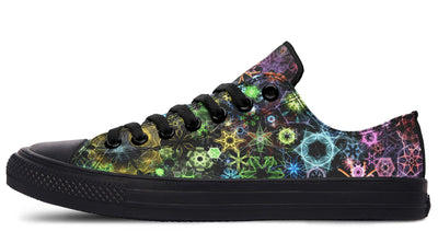 Trippy Constellation Low Top Shoes Lowtops Electro Threads Women's Lowtops Black Sole US 5 / EU35.5