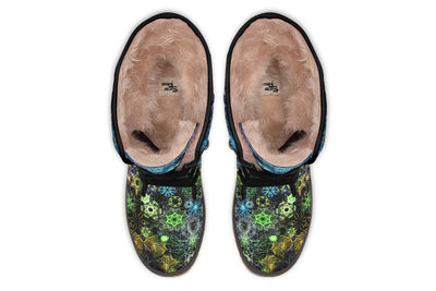 Trippy Constellation Moon Boots Polarboots Electro Threads