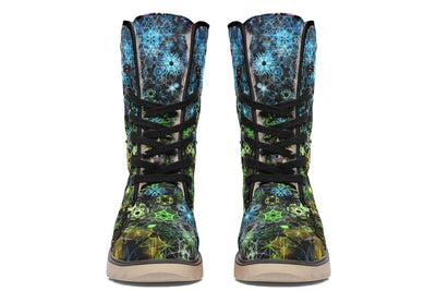 Trippy Constellation Moon Boots Polarboots Electro Threads