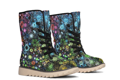 Trippy Constellation Moon Boots Polarboots Electro Threads