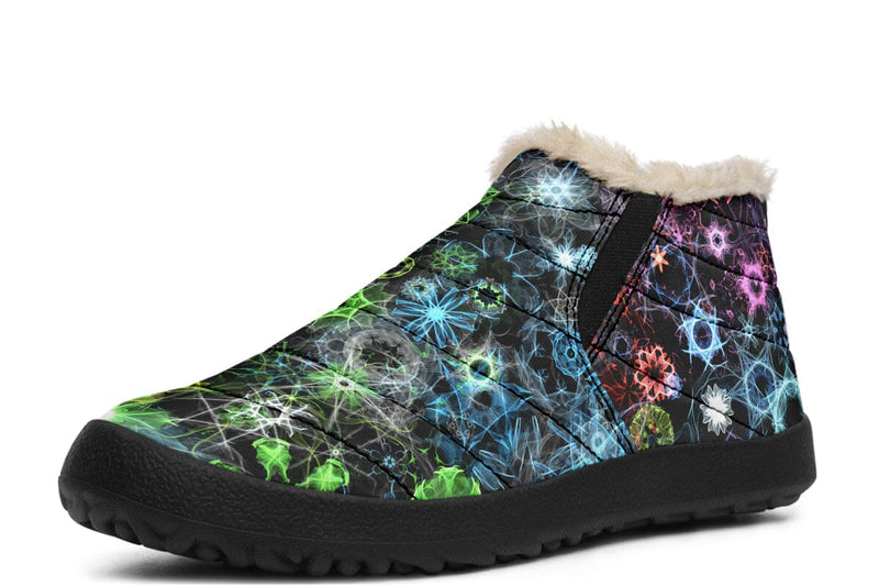 Trippy Constellation Winter Slippers WinterSlippers Electro Threads Women's Winter Slippers Black Sole US 4.5 / EU35