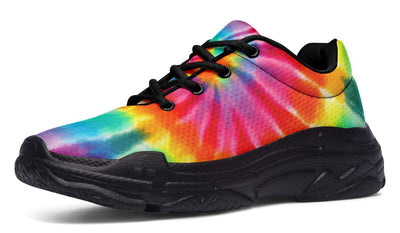 Tye Dye Chunky Shoes Chunkysneakers Electro Threads Women's Chunky Sneakers Black Sole US 5.5 / EU36