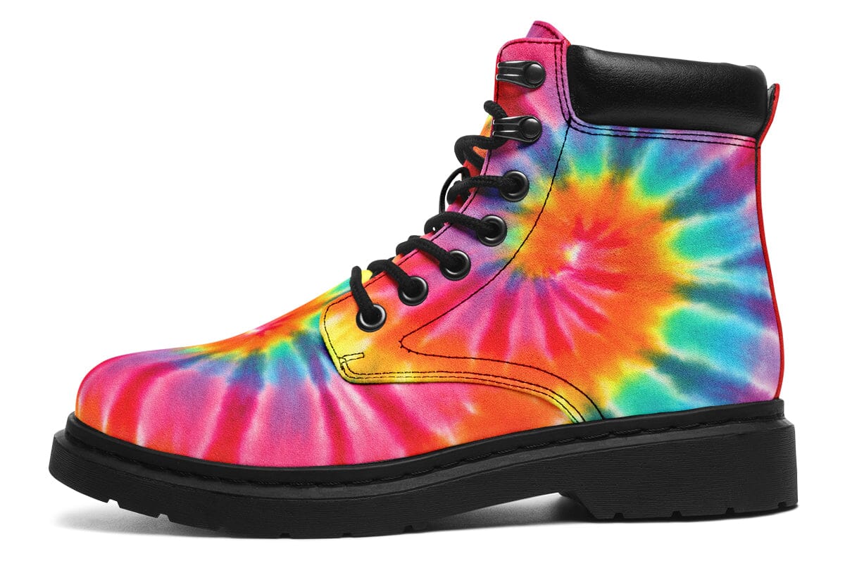 Tye Dye Classic Vibe Boots Classicboots YWF Women's Classic Vibe Boots Black Sole US 4.5 / EU35