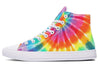 Tye Dye High Top Shoes Hightops YWF Women's Hightops White Sole US 5 / EU35.5