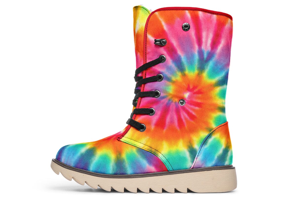 Tye Dye Moon Boots Polarboots Electro Threads Women's Moon Boots Cream White Sole US 4.5 / EU35