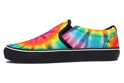 Tye Dye Slip on Shoes Slipons YWF Women's Slip On Black Sole US 6 / EU36