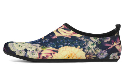 Vintage Flowers Barefoot Shoes Aquabarefootshoes YWF