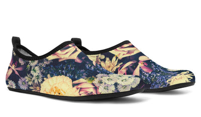 Vintage Flowers Barefoot Shoes Aquabarefootshoes YWF