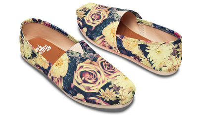 Vintage Flowers Casual Slip on Shoes Casualshoes YWF