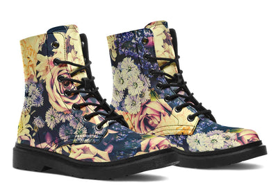 Vintage Flowers Combat Boots Boots YWF