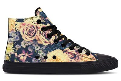 Vintage Flowers High Top Shoes Hightops YWF