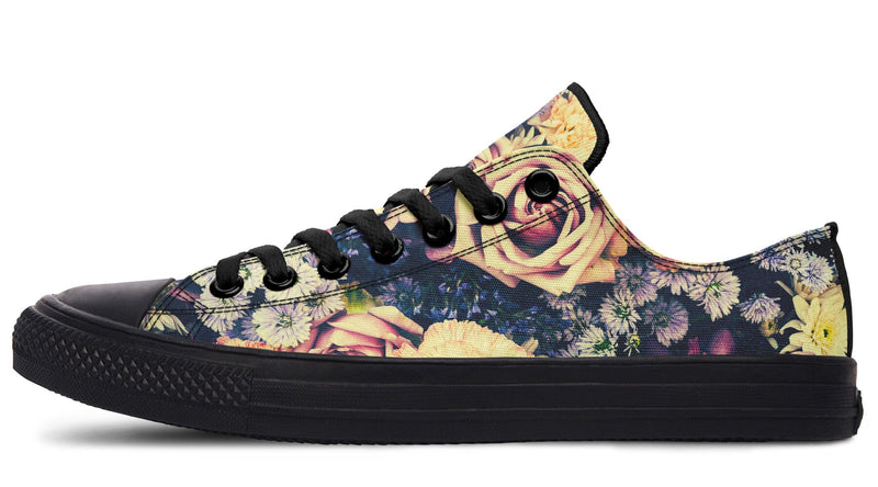 Vintage Flowers Low Top Shoes Lowtops Electro Threads 