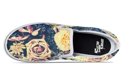 Vintage Flowers Slip on Shoes Slipons Electro Threads