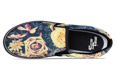 Vintage Flowers Slip on Shoes Slipons Electro Threads