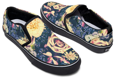 Vintage Flowers Slip on Shoes Slipons Electro Threads