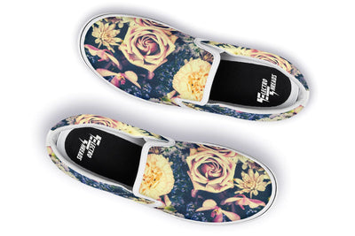 Vintage Flowers Slip on Shoes Slipons Electro Threads