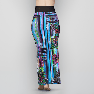 White Tiger of the West Skirt Maxi Skirt Electro Threads