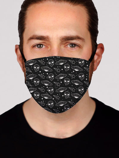 Alien Drip (Black) Face Mask Face Masks Electro Threads