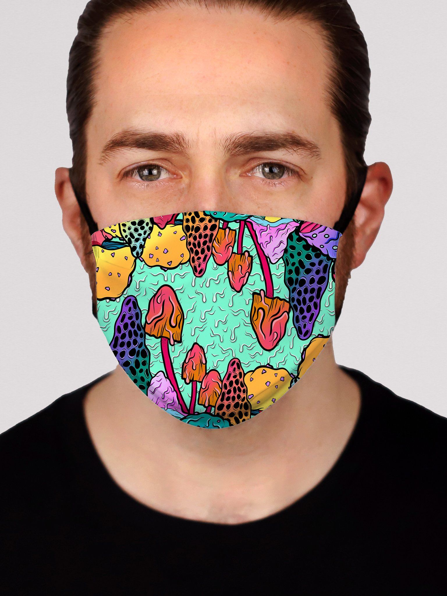 Alien Mushroom 2 Face Mask Face Masks Electro Threads 