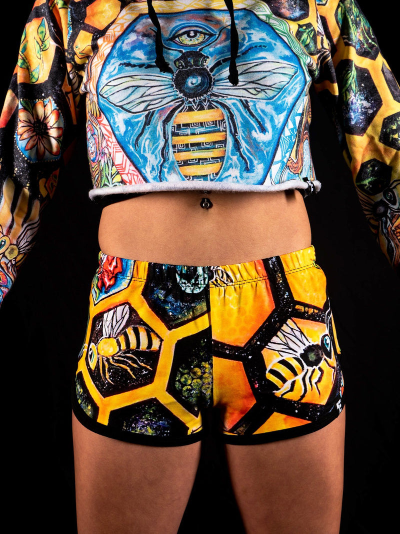 Bee Conscious Retro Shorts Women's Shorts Electro Threads 