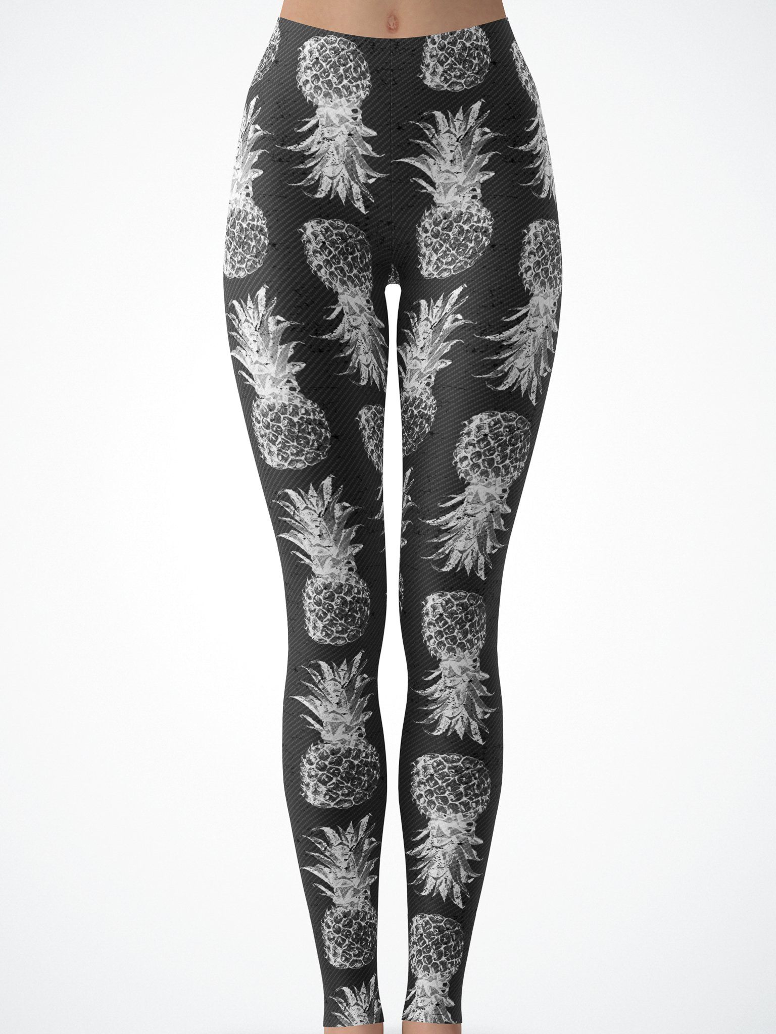Black and White Pineapple Tights Tights T6 