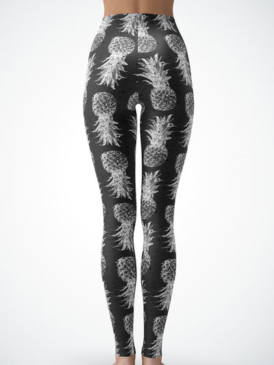 Black and White Pineapple Tights Tights T6
