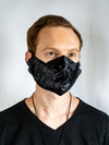 Black Crushed Velvet Face Mask Face Masks Electro Threads