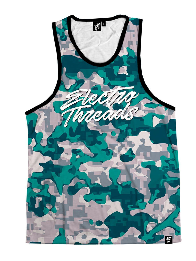BLEACHED CORAL CAMO Unisex Tank Top Tank Tops T6 
