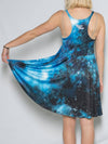 Blue Galaxy Flowy Racerback Dress Racerback Dress T6