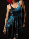 Blue Galaxy Flowy Racerback Dress Racerback Dress T6
