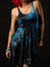 Blue Galaxy Flowy Racerback Dress Racerback Dress T6 