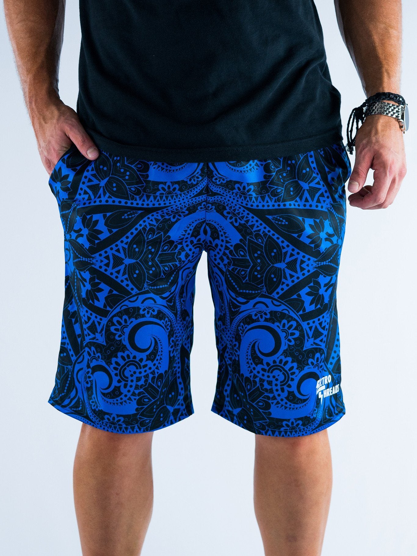 Blue Mandala Shorts Mens Shorts T6 