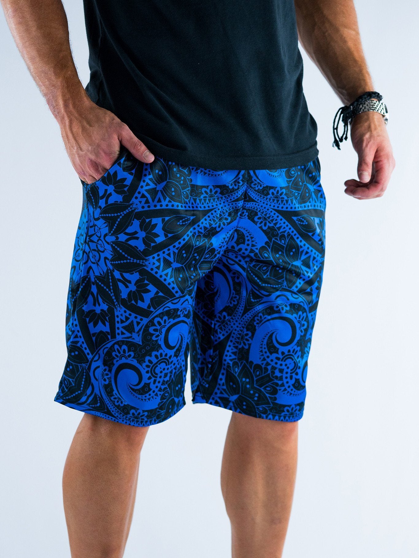 Electro Threads Blue Mandala Shorts