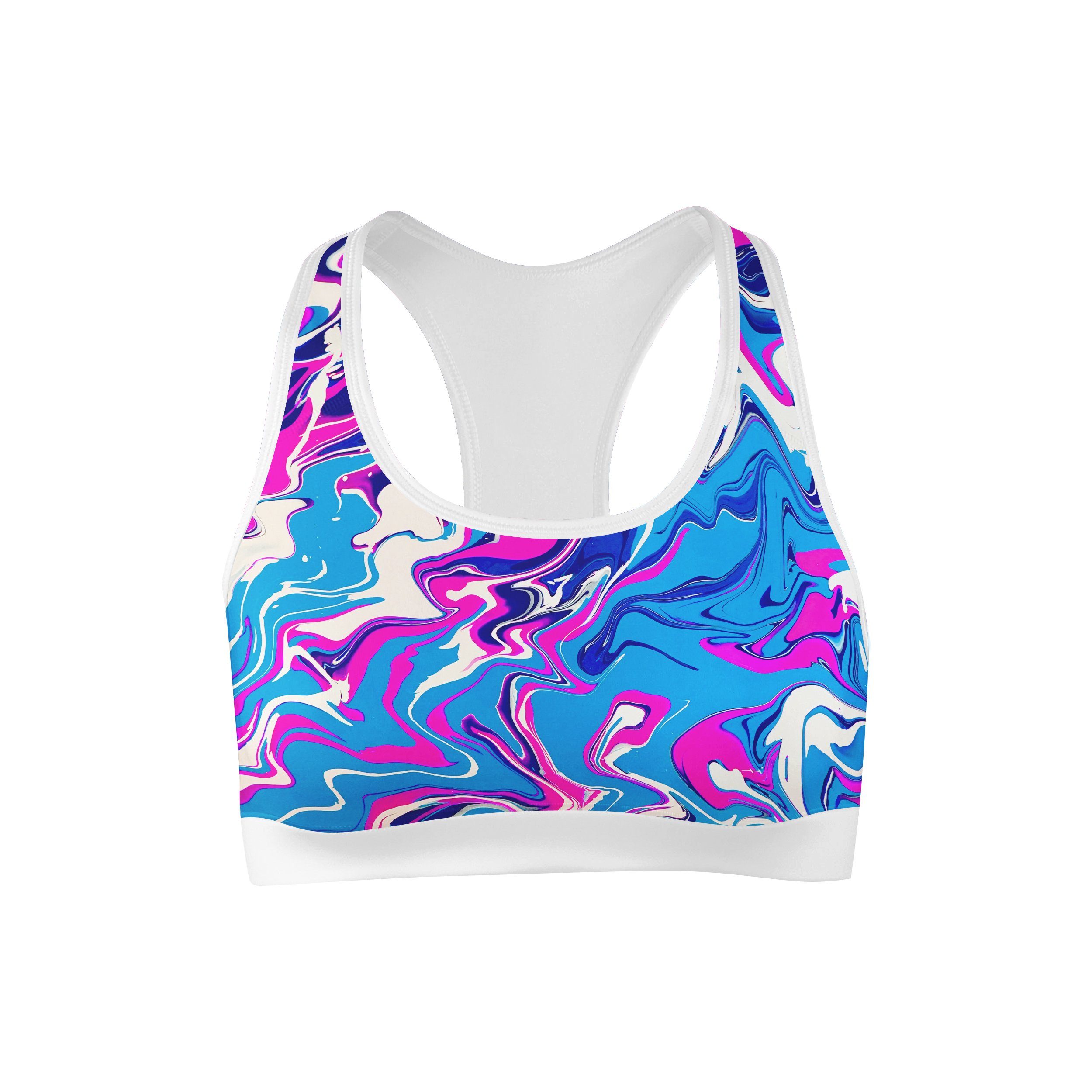 Elation adjustable sports bra - coastal blue – Blockout Clothing