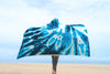 Blue Tie Dye Hooded Blanket Hooded Blanket Electro Threads