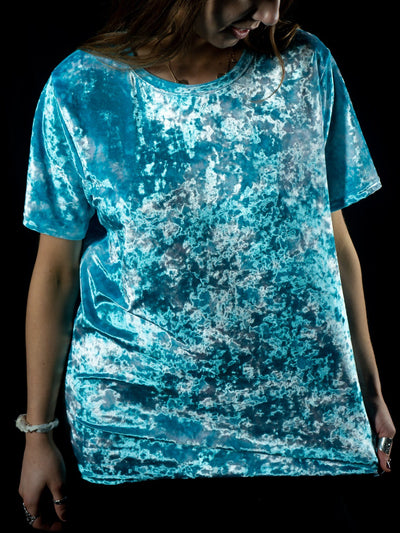 Blue Tie Dye Unisex Crew T-Shirts Electro Threads