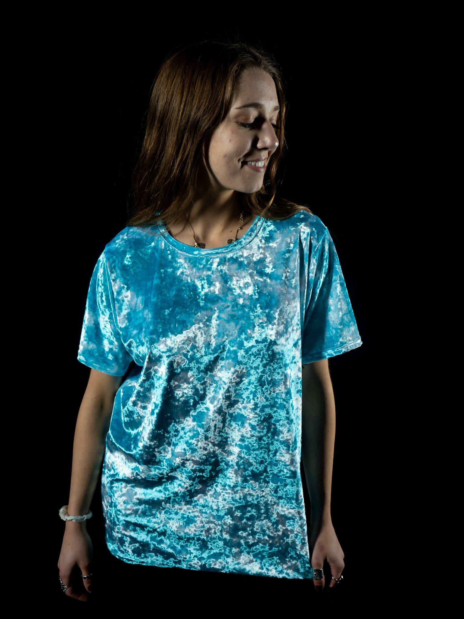 Blue Tie Dye Unisex Crew T-Shirts Electro Threads 