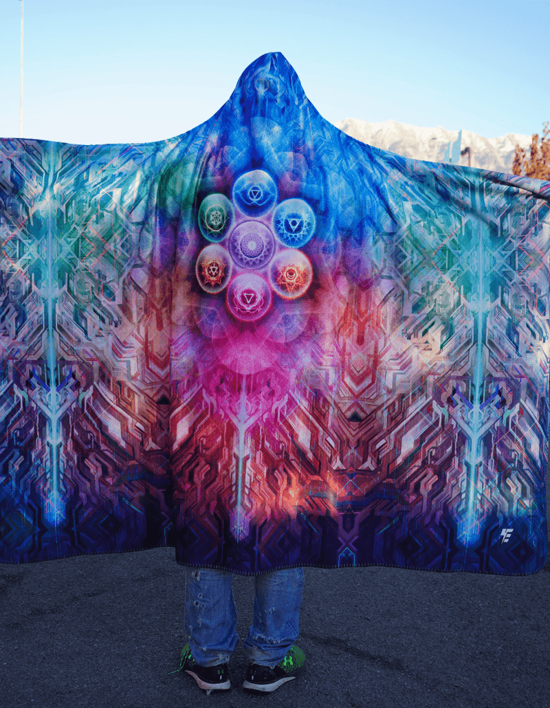 Chakra Balls Hooded Blanket Hooded Blanket Electro Threads 