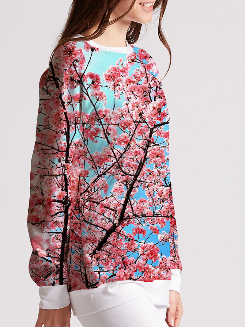 Cherry Blossom Women's Sweatshirt Women's Sweatshirt Electro Threads 