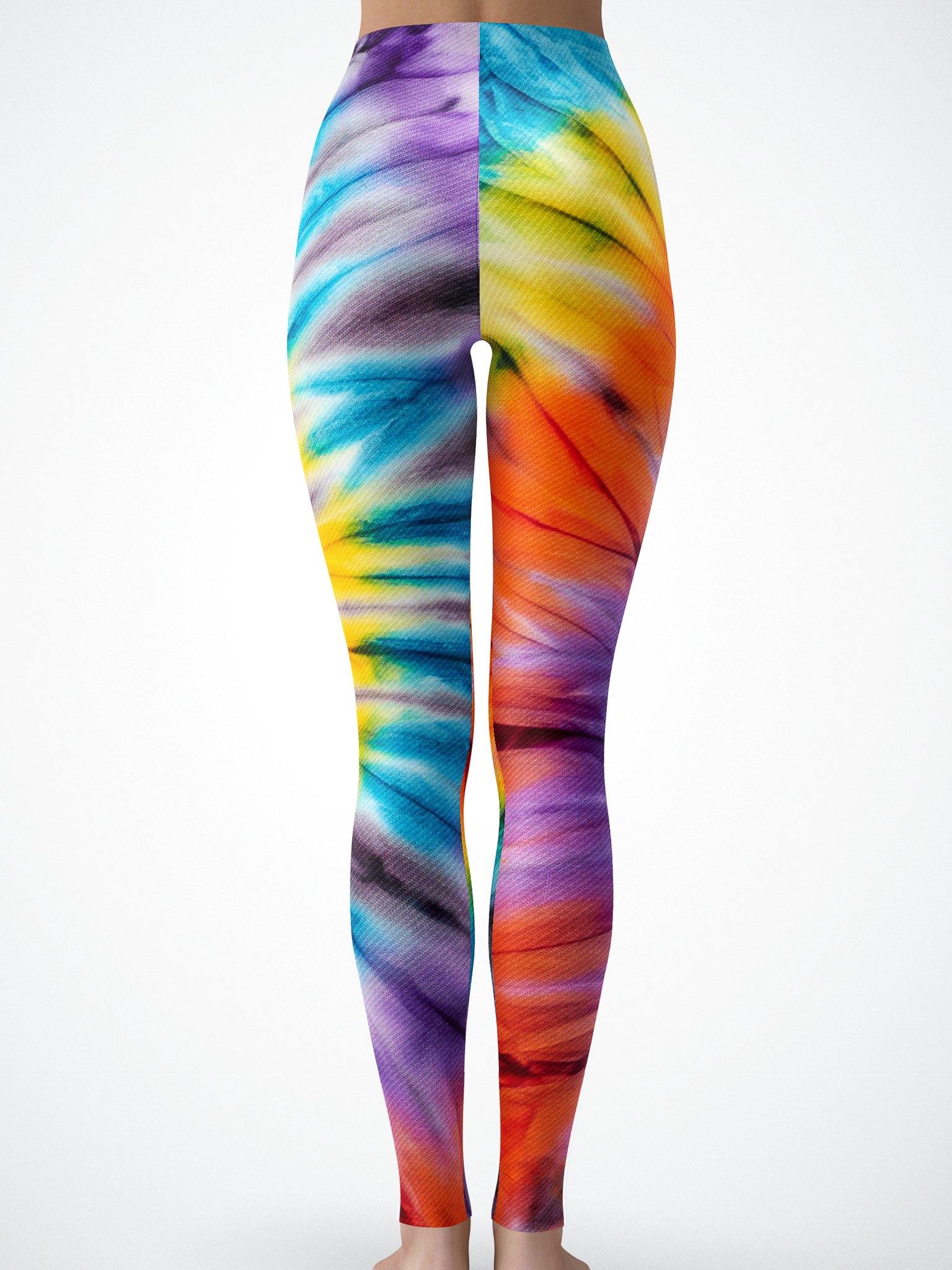 ThreadHeads Rainbow Galaxy Tie-Dye Rayon Leggings