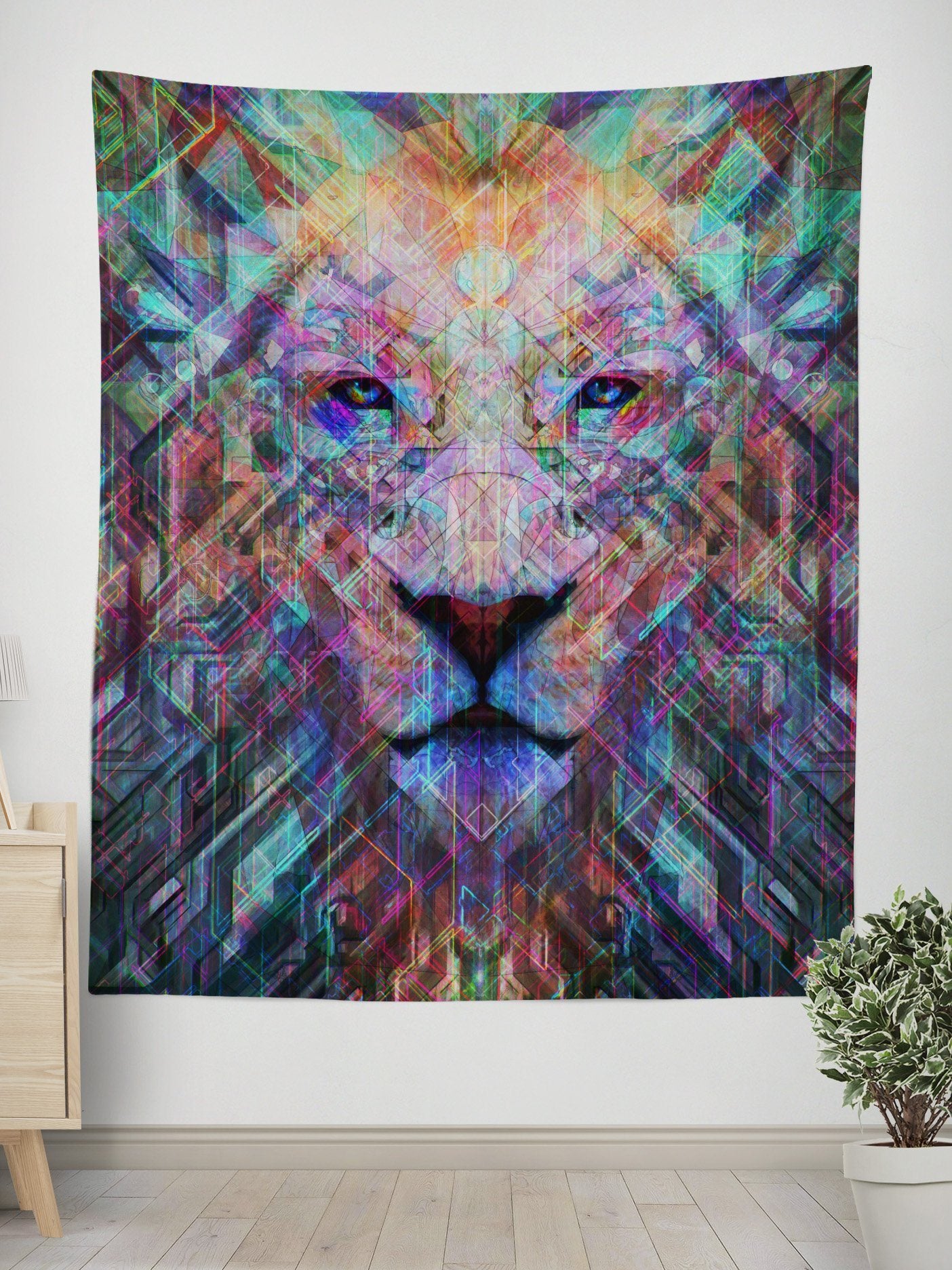 Lion tapestry wall discount hanging